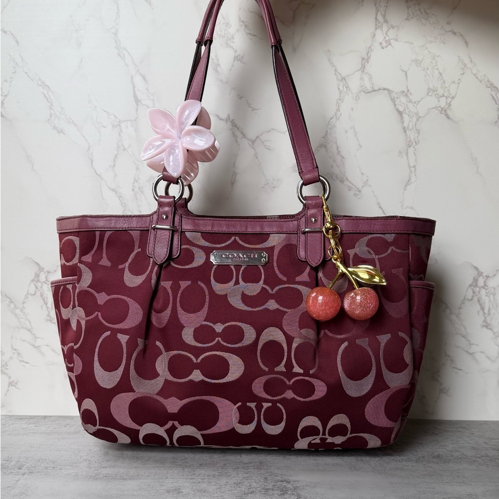 Optic Gallery Coach Signature Shoulder Bag